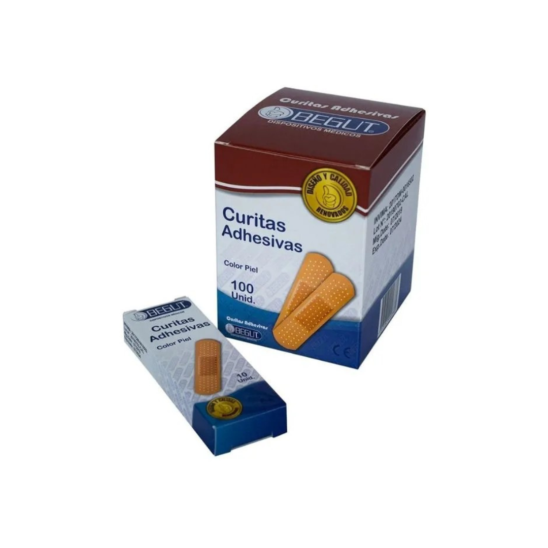 Las Curitas Adhesivas Begut ofrecen una solución rápida, higiénica y segura para cubrir cortes, raspones y heridas leves.