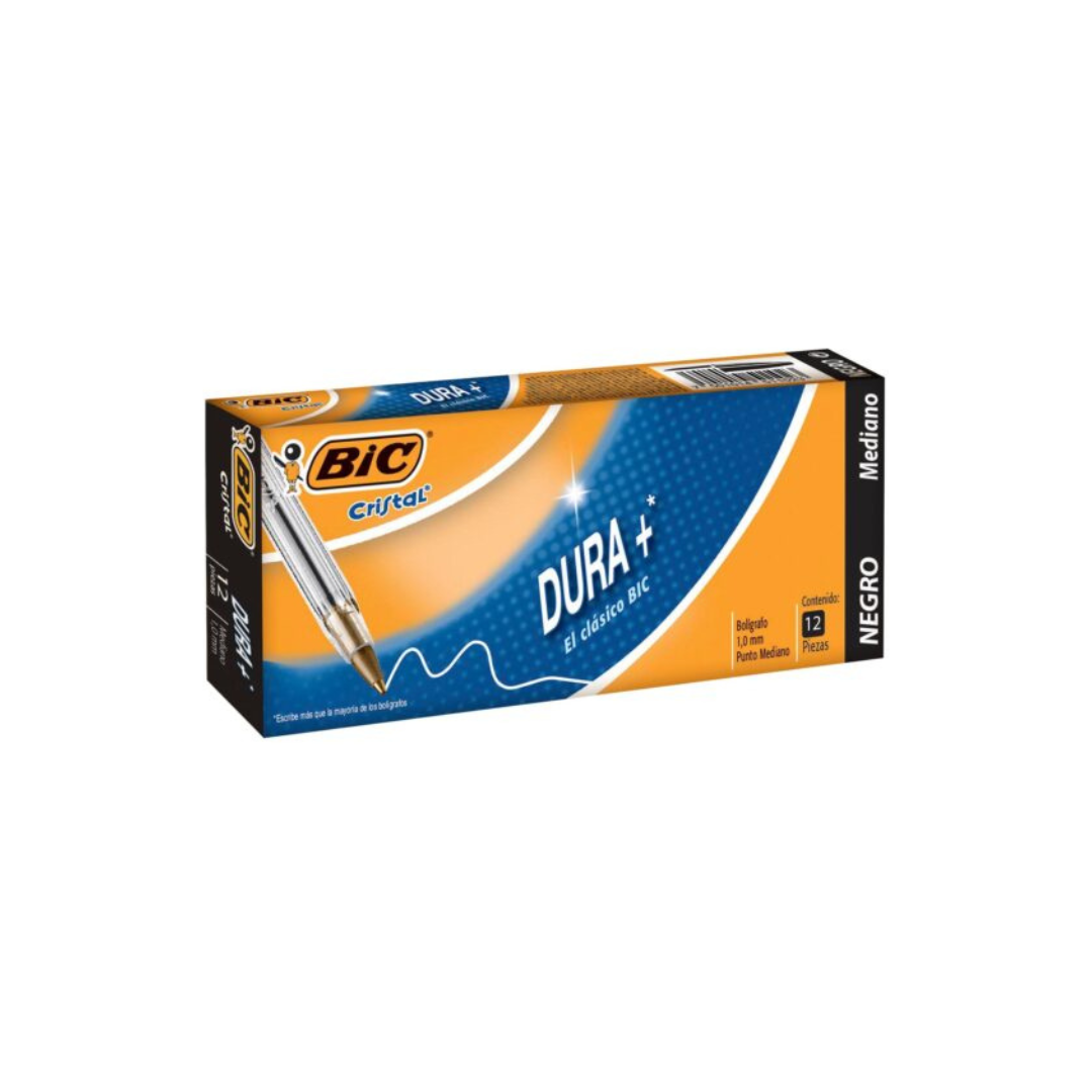 Esfero clásico BIC cristal, reconocido por su calidad y durabilidad. Escritura fluida, punta media y diseño liviano.