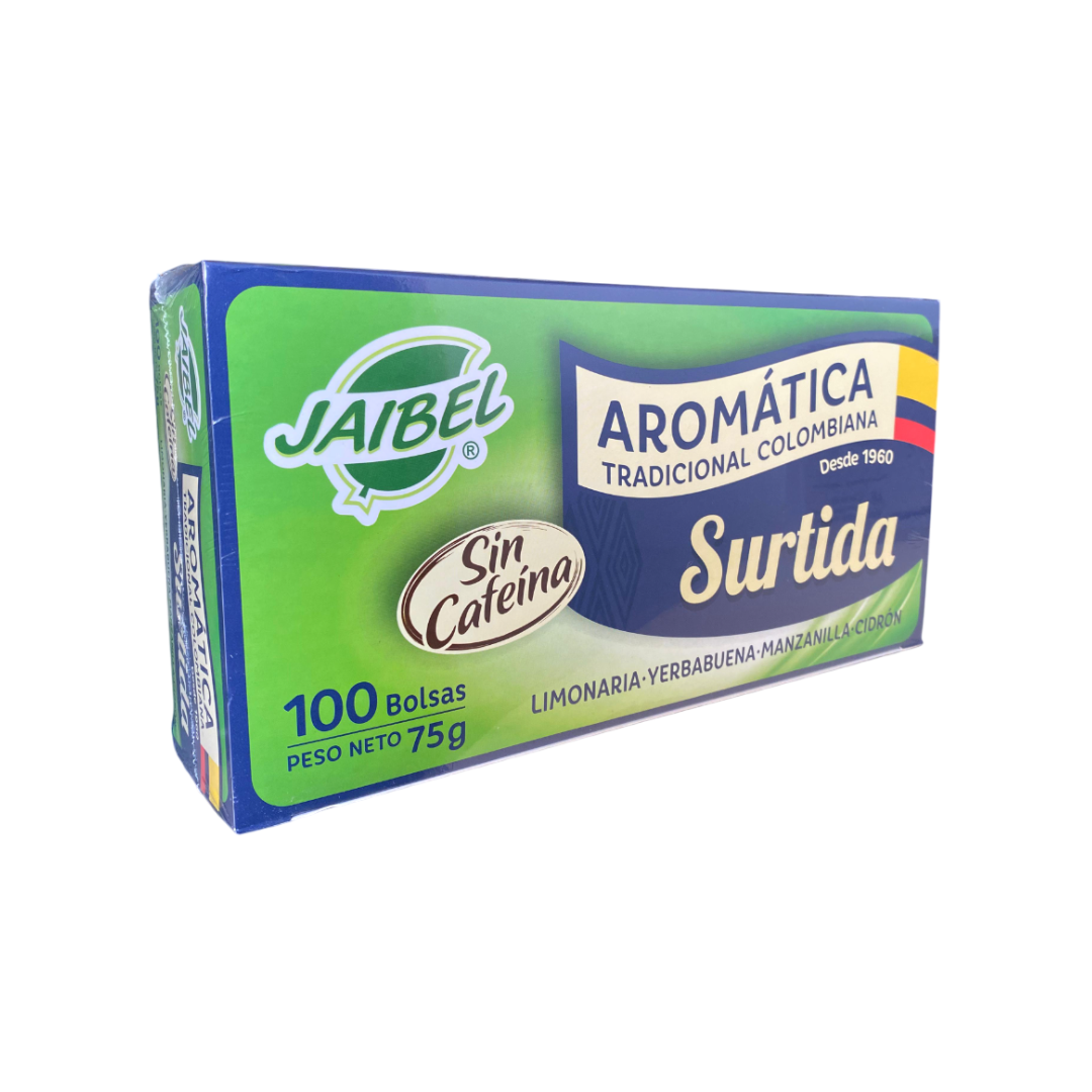 Aromática Jaibel tradicional, caja con 100 unidades.