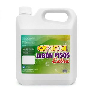 Jabon para pisos ORION, ideal para una limpieza profunda con fragancia duradera.