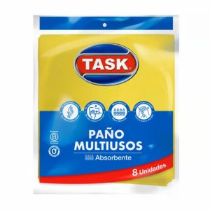Paño multiusos TASK 36x36 cm, excelente absorción y durabilidad.
