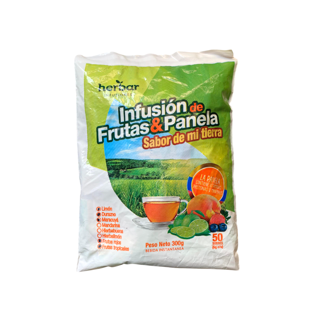 Aromática Sabor de Mi Tierra: Infusión 100% natural de Colombia. 50 sobres individuales con hierbas seleccionadas. Deliciosa, saludable y reconfortante.