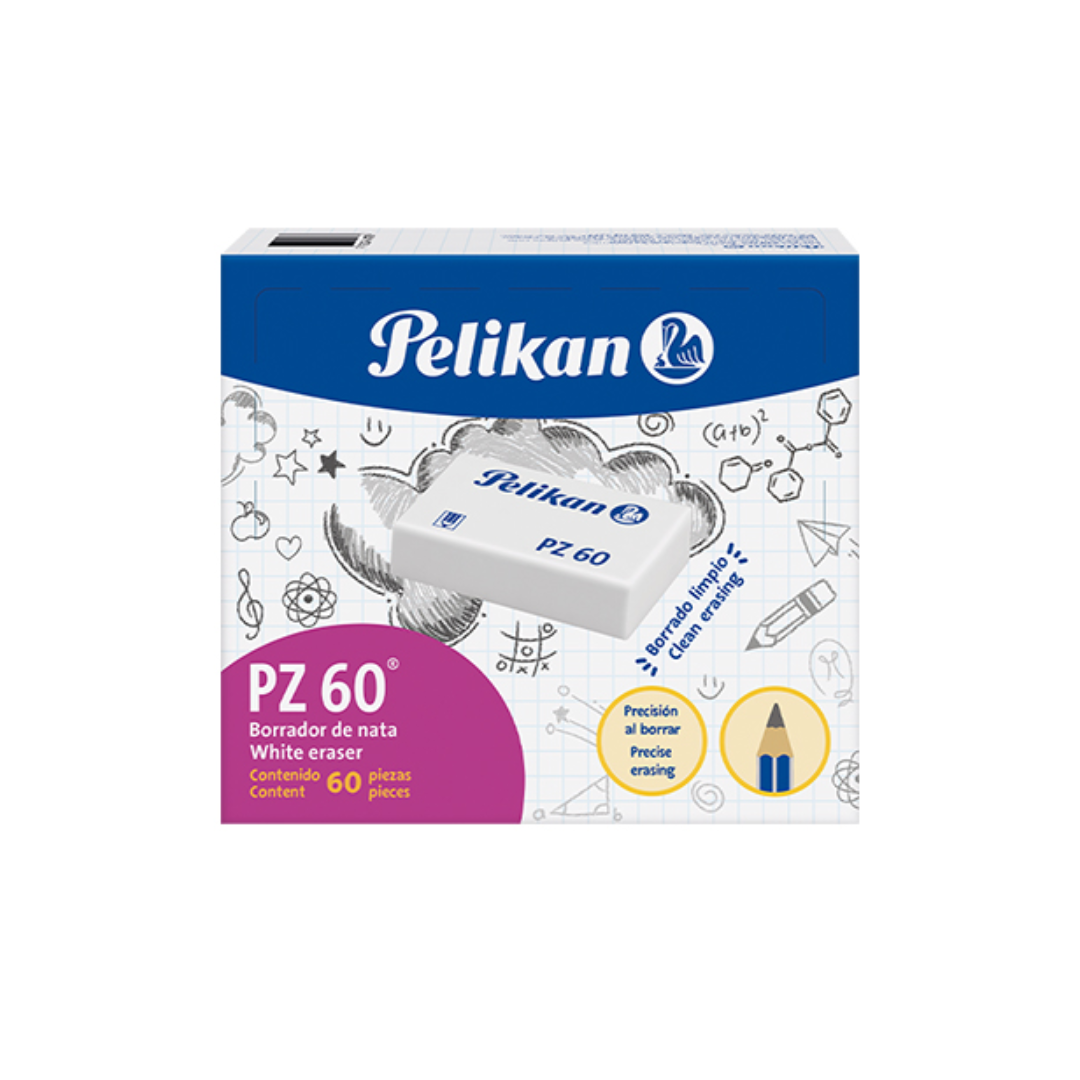 El Borrador Pelikan PZ 60 ofrece un borrado limpio y preciso, ideal para quienes valoran calidad, eficiencia y un diseño compacto.